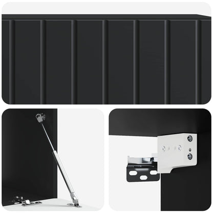 Wall-Mounted TV Cabinet 98 x 41 x 30 cm Black Engineered Wood