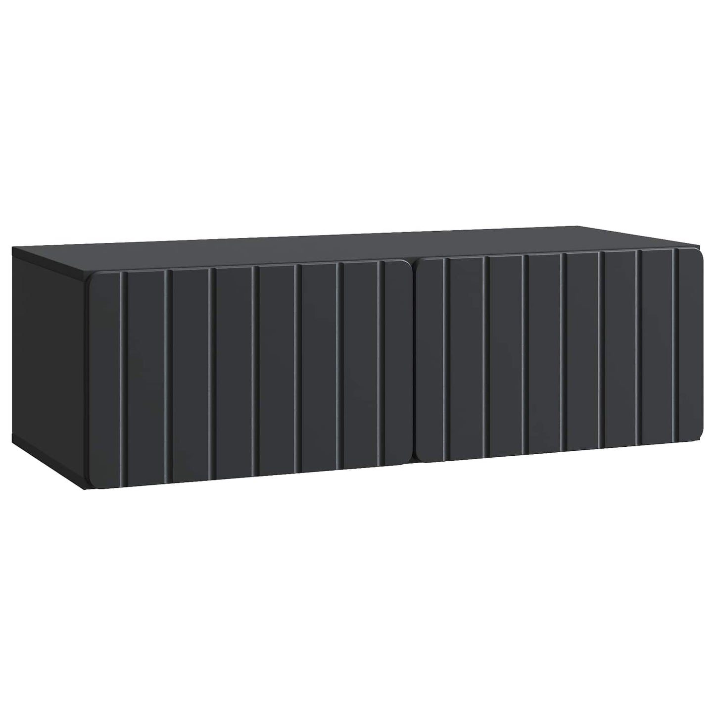 Wall-Mounted TV Cabinet 98 x 41 x 30 cm Black Engineered Wood