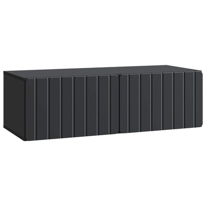 Wall-Mounted TV Cabinet 98 x 41 x 30 cm Black Engineered Wood
