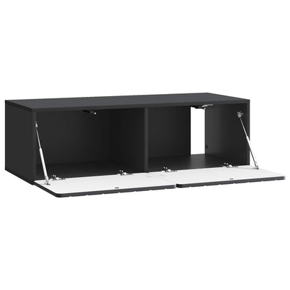 Wall-Mounted TV Cabinet 98 x 41 x 30 cm Black Engineered Wood