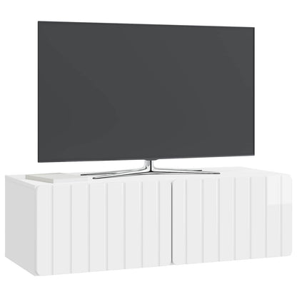 Wall-Mounted TV Cabinet 98 x 41 x 30 cm High Gloss White