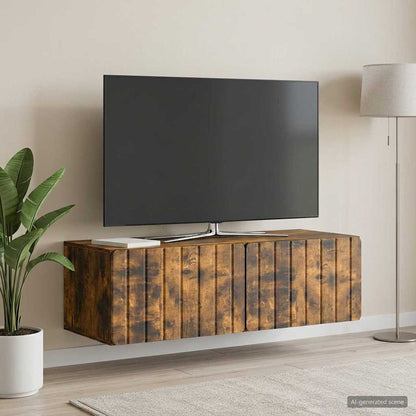Wall-Mounted TV Cabinet 98 x 41 x 30 cm Smoked Oak