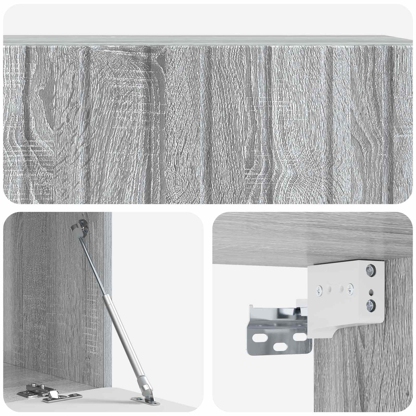 Wall-Mounted TV Cabinet 98 x 41 x 30 cm Grey Sonoma