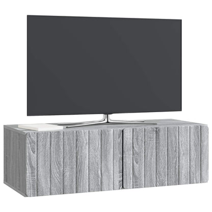 Wall-Mounted TV Cabinet 98 x 41 x 30 cm Grey Sonoma