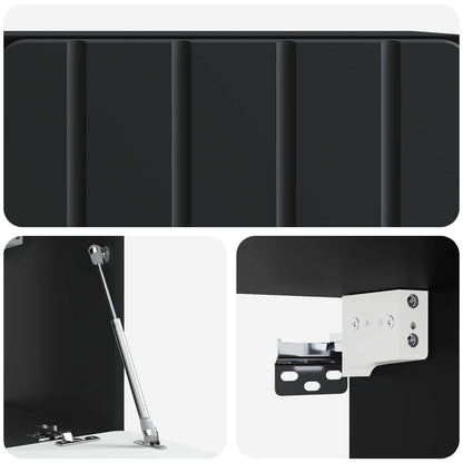 Wall-Mounted TV Cabinet 59.5 x 31 x 30 cm Black Engineered Wood