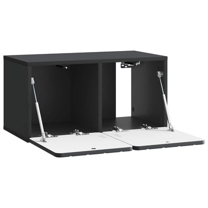 Wall-Mounted TV Cabinet 59.5 x 31 x 30 cm Black Engineered Wood