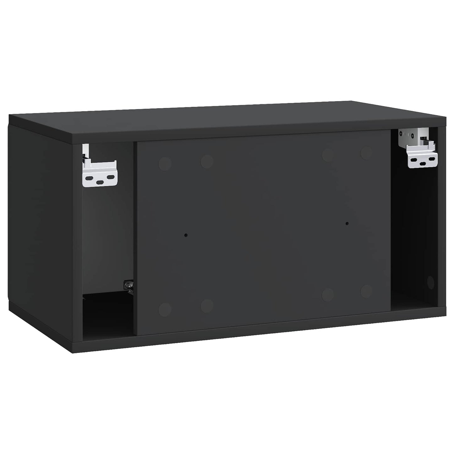 Wall-Mounted TV Cabinet 59.5 x 31 x 30 cm Black Engineered Wood