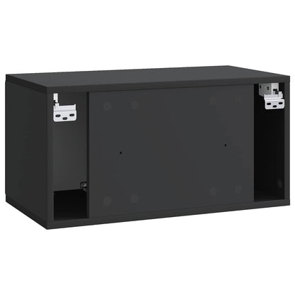 Wall-Mounted TV Cabinet 59.5 x 31 x 30 cm Black Engineered Wood