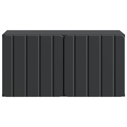 Wall-Mounted TV Cabinet 59.5 x 31 x 30 cm Black Engineered Wood