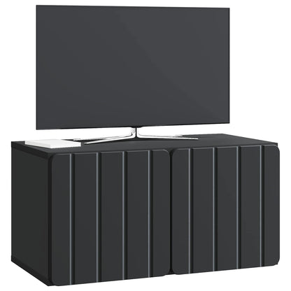 Wall-Mounted TV Cabinet 59.5 x 31 x 30 cm Black Engineered Wood
