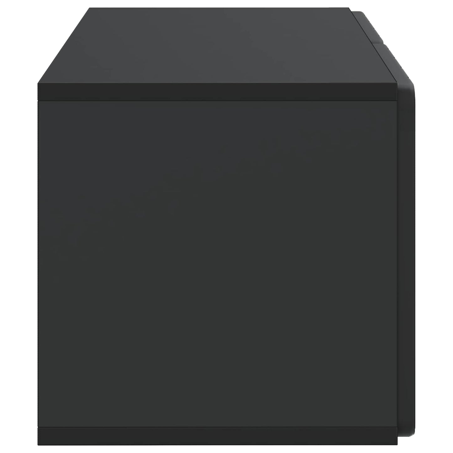 Wall-Mounted TV Cabinet 59.5 x 31 x 30 cm Black Engineered Wood