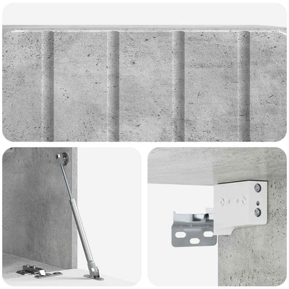 Wall-Mounted TV Cabinet 59.5 x 31 x 30 cm Concrete Grey