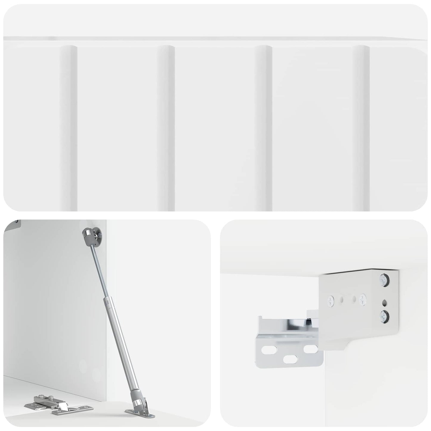 Wall-Mounted TV Cabinet 59.5 x 31 x 30 cm High Gloss White