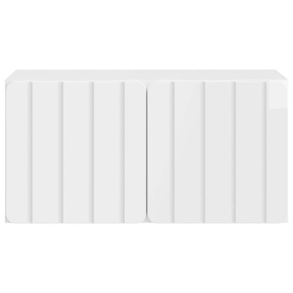 Wall-Mounted TV Cabinet 59.5 x 31 x 30 cm High Gloss White