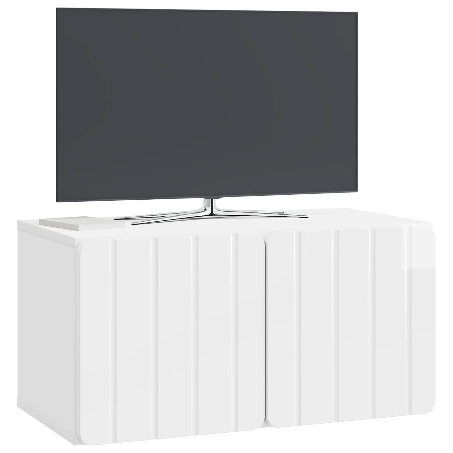 Wall-Mounted TV Cabinet 59.5 x 31 x 30 cm High Gloss White
