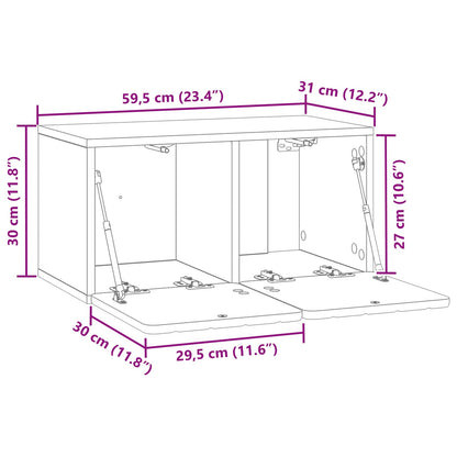 Wall-Mounted TV Cabinet 59.5 x 31 x 30 cm Old Wood