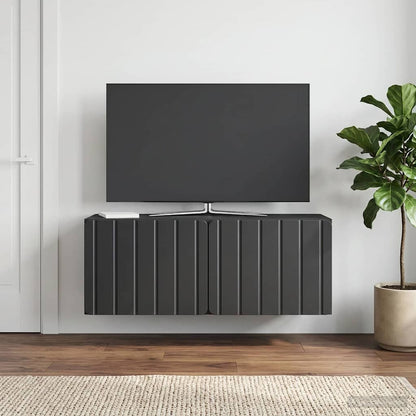 Wall-Mounted TV Cabinet 78.5 x 31 x 30 cm Black Engineered Wood