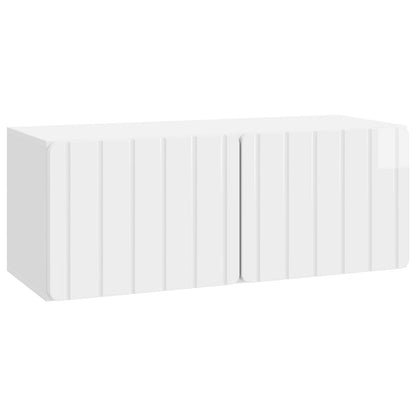 Wall-Mounted TV Cabinet 78.5 x 31 x 30 cm High Gloss White
