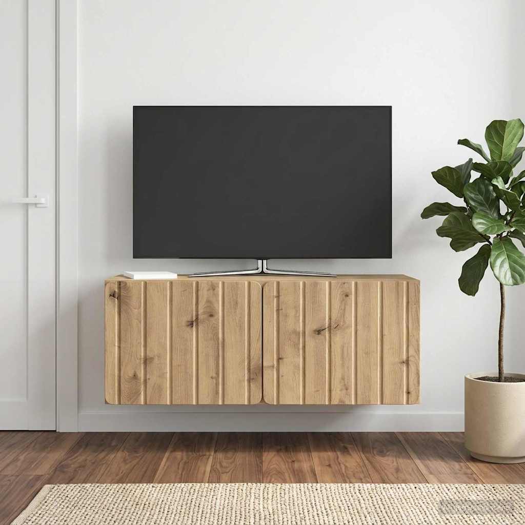 Wall-Mounted TV Cabinet 78.5 x 31 x 30 cm Artisan Oak