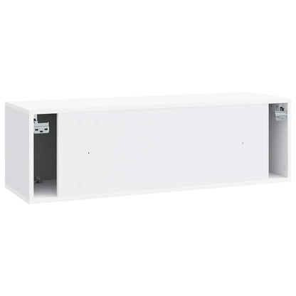 Wall-Mounted TV Cabinet 98 x 31 x 30 cm White Engineered Wood