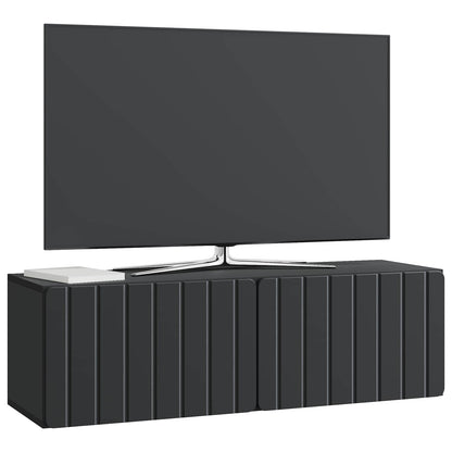 Wall-Mounted TV Cabinet 98 x 31 x 30 cm Black Engineered Wood