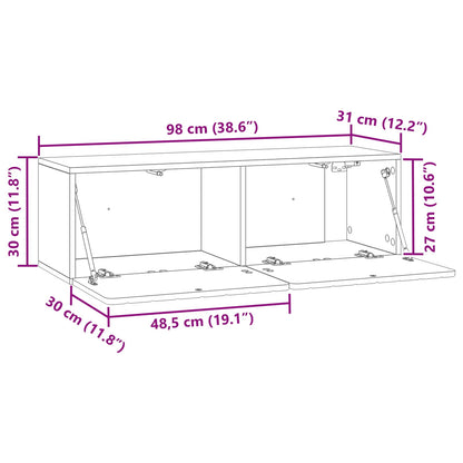 Wall-Mounted TV Cabinet 98 x 31 x 30 cm Sonoma Oak
