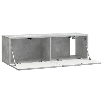 Wall-Mounted TV Cabinet 98 x 31 x 30 cm Concrete Grey