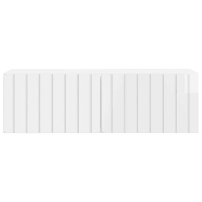 Wall-Mounted TV Cabinet 98 x 31 x 30 cm High Gloss White