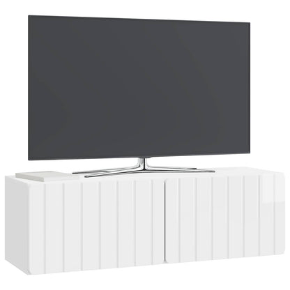 Wall-Mounted TV Cabinet 98 x 31 x 30 cm High Gloss White