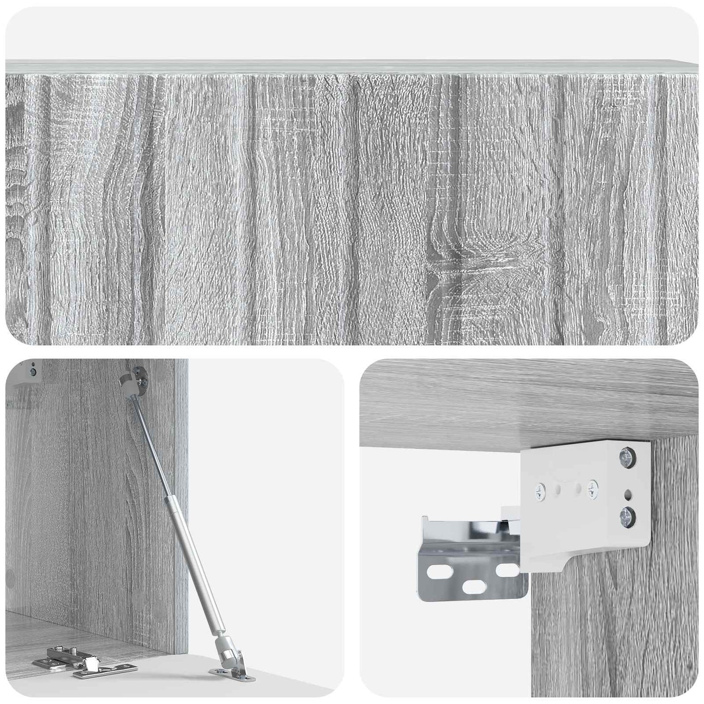 Wall-Mounted TV Cabinet 98 x 31 x 30 cm Grey Sonoma