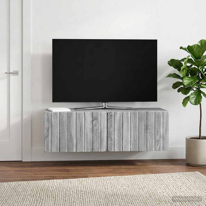 Wall-Mounted TV Cabinet 98 x 31 x 30 cm Grey Sonoma