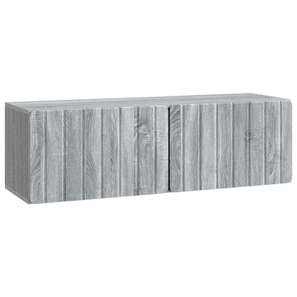 Wall-Mounted TV Cabinet 98 x 31 x 30 cm Grey Sonoma