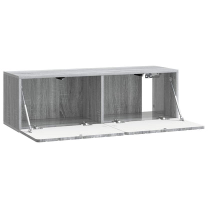 Wall-Mounted TV Cabinet 98 x 31 x 30 cm Grey Sonoma
