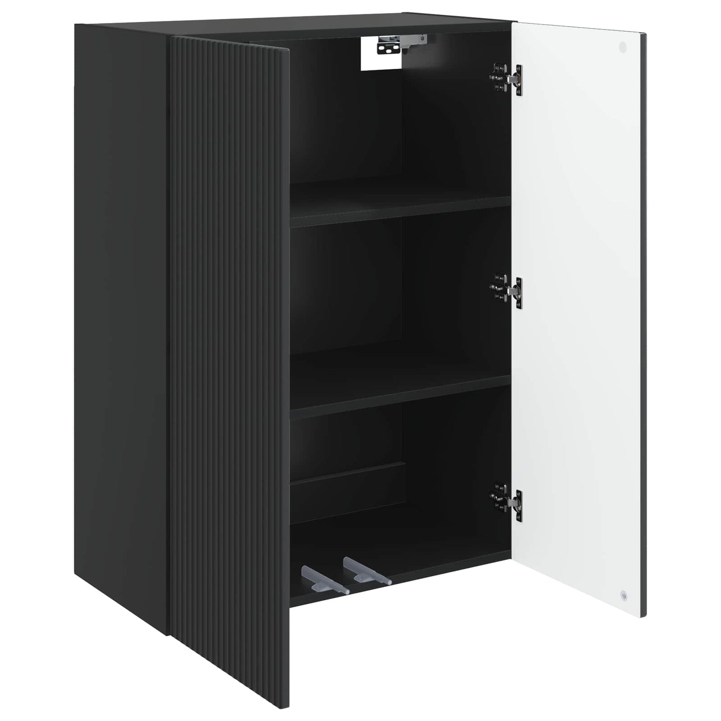 Wall-Mounted Cabinet Black 66 x 34.5 x 90 cm Engineered Wood
