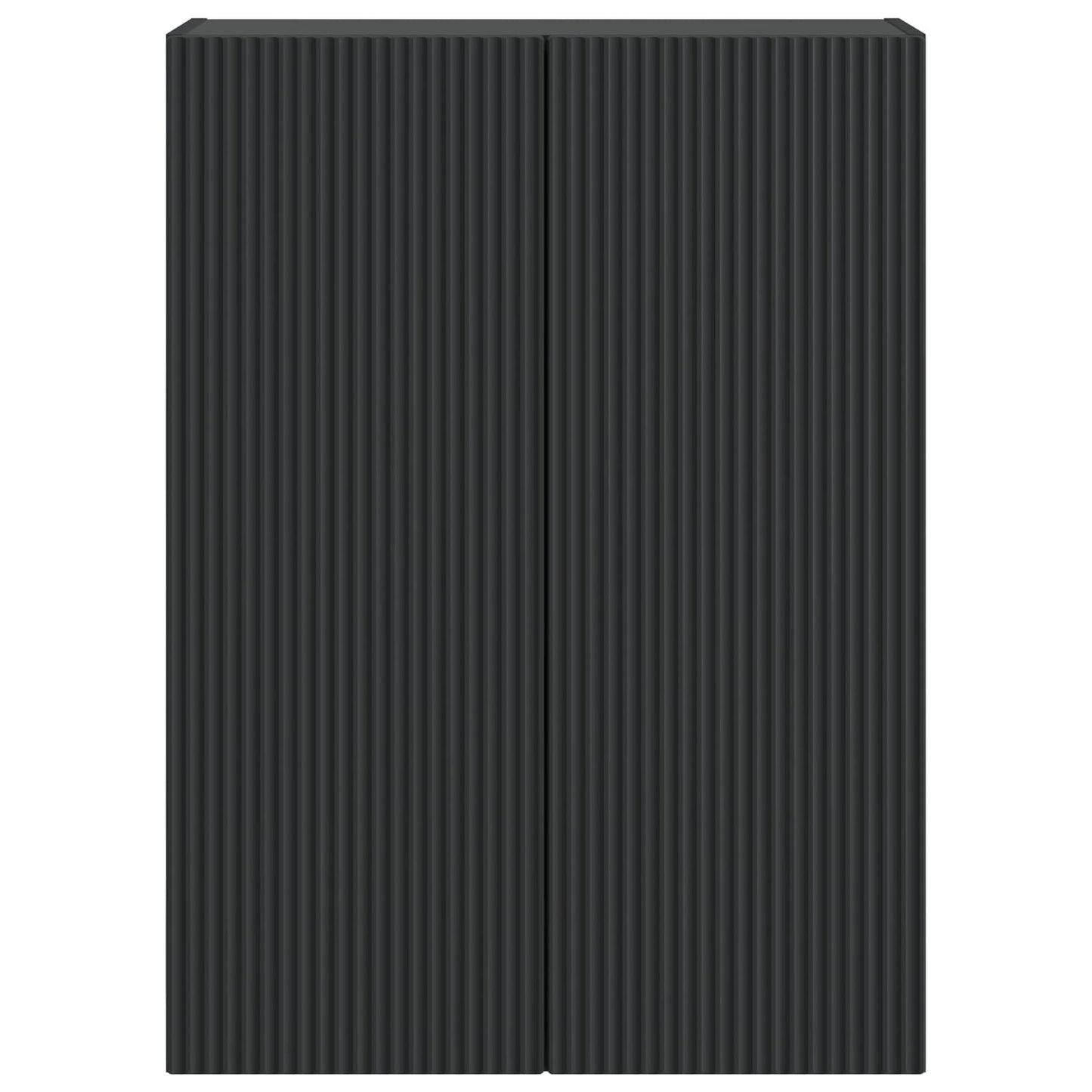 Wall-Mounted Cabinet Black 66 x 34.5 x 90 cm Engineered Wood