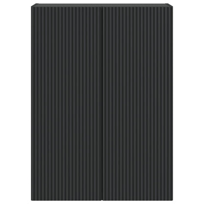 Wall-Mounted Cabinet Black 66 x 34.5 x 90 cm Engineered Wood