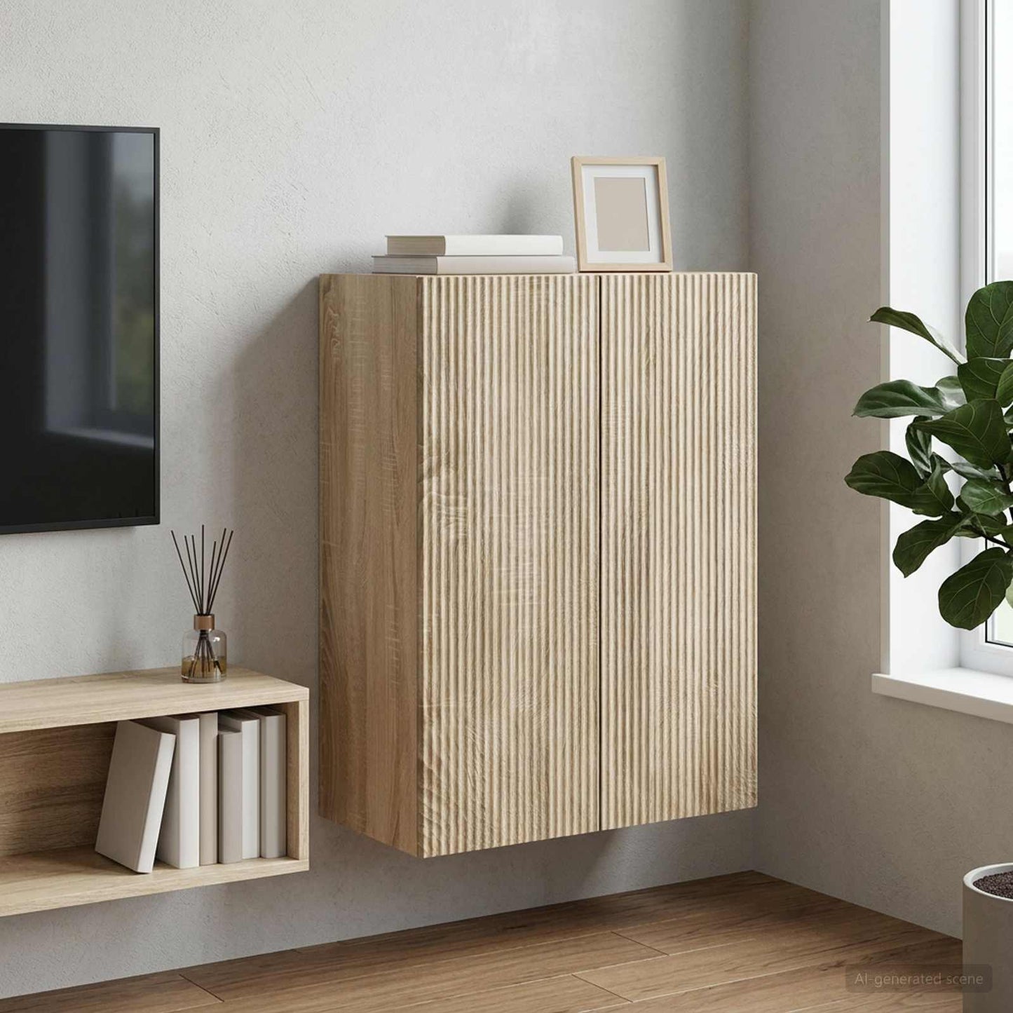 Wall-Mounted Cabinet 66 x 34.5 x 90 cm Engineered Wood