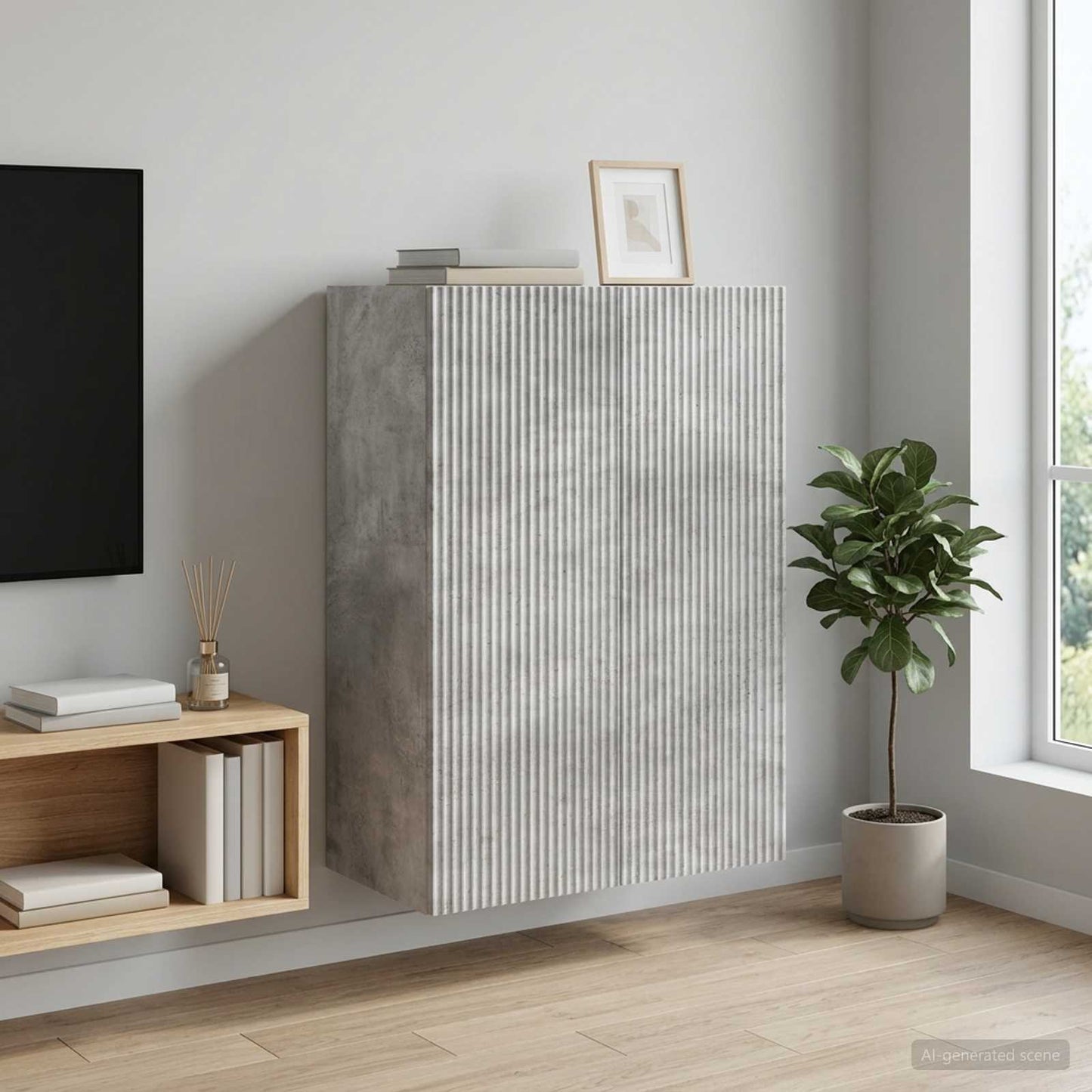 Wall-Mounted Cabinet 66 x 34.5 x 90 cm Engineered Wood