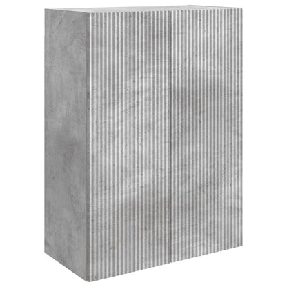 Wall-Mounted Cabinet Concrete Grey 66 x 34.5 x 90 cm