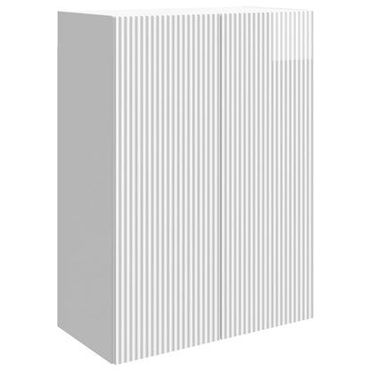 Wall-Mounted Cabinet High Gloss White 66 x 34.5 x 90 cm
