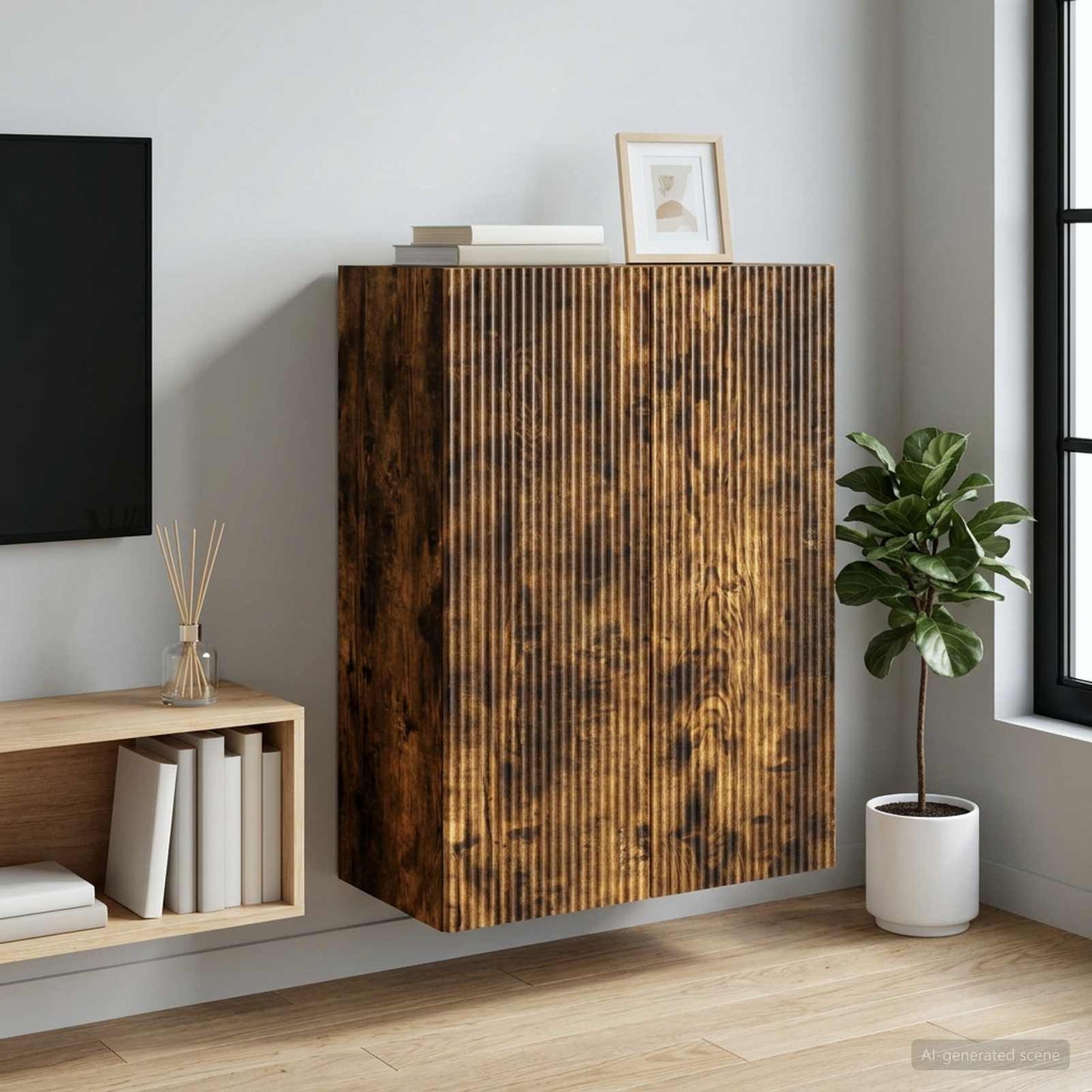 Wall-Mounted Cabinet 66 x 34.5 x 90 cm Engineered Wood