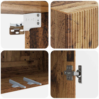 Wall-Mounted Cabinet 66 x 34.5 x 90 cm Engineered Wood Old Wood