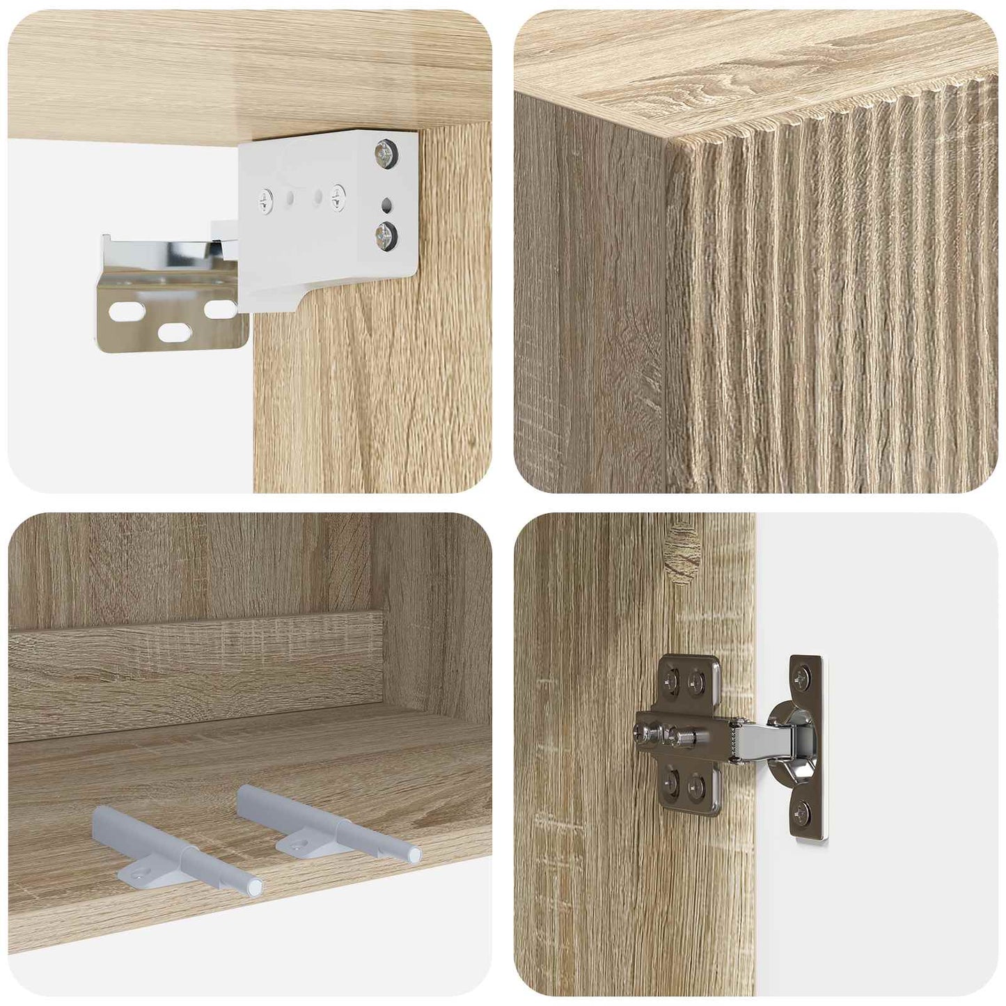 Wall-Mounted Cabinet 59 x 31 x 60 cm Engineered Wood Sonoma Oak