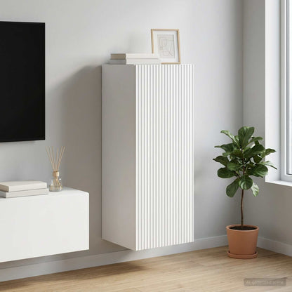 Wall-Mounted Cabinet 33 x 34.5 x 90 cm Engineered Wood White