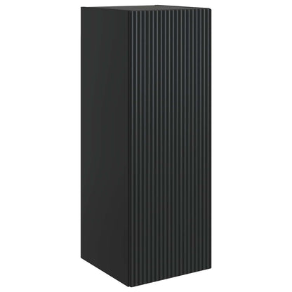Wall-Mounted Cabinet Black 33 x 34.5 x 90 cm Engineered Wood
