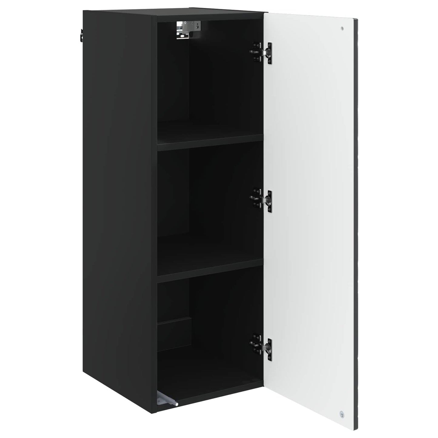 Wall-Mounted Cabinet Black 33 x 34.5 x 90 cm Engineered Wood