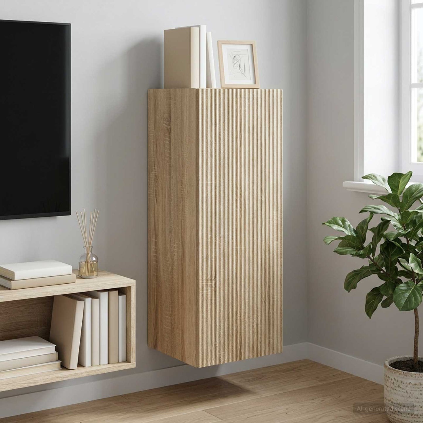 Wall-Mounted Cabinet 33 x 34.5 x 90 cm Engineered Wood
