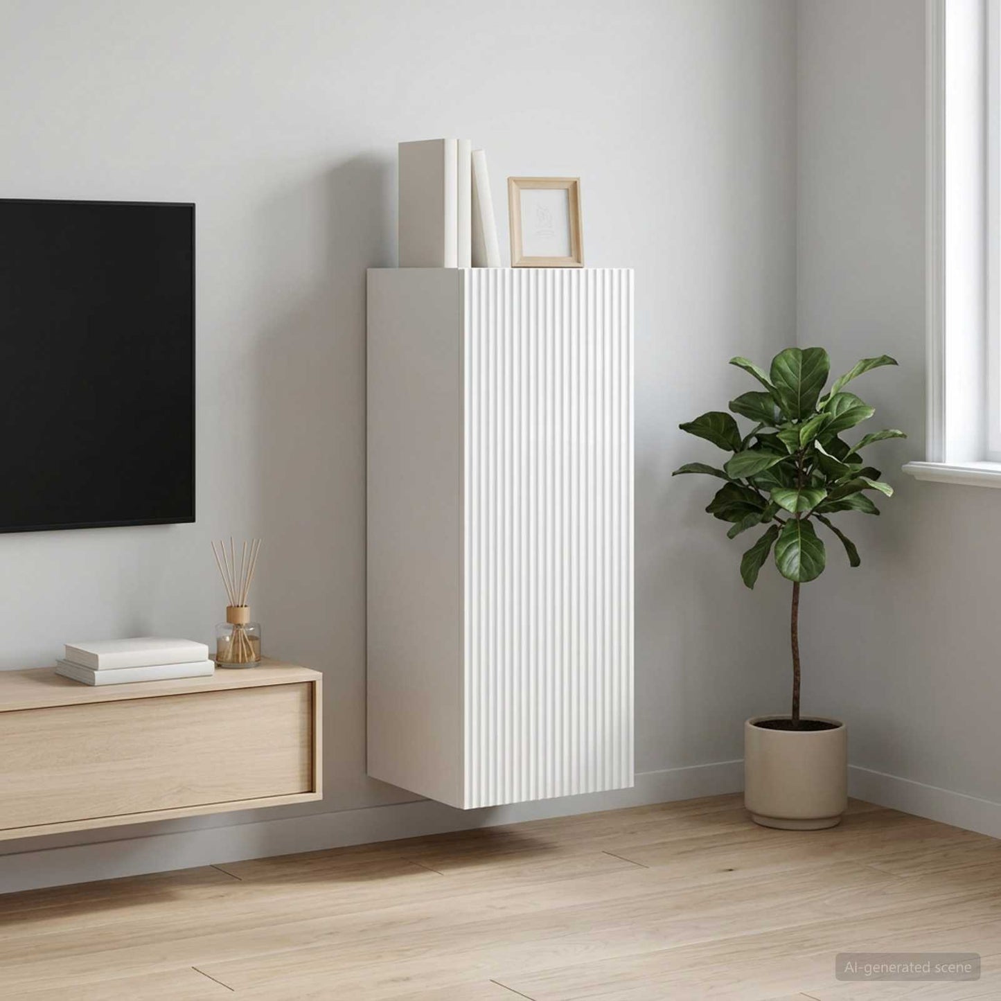 Wall-Mounted Cabinet 33 x 34.5 x 90 cm Engineered Wood