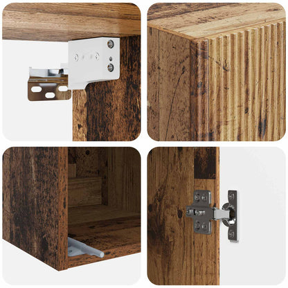 Wall-Mounted Cabinet 33 x 34.5 x 90 cm Engineered Wood Old Wood