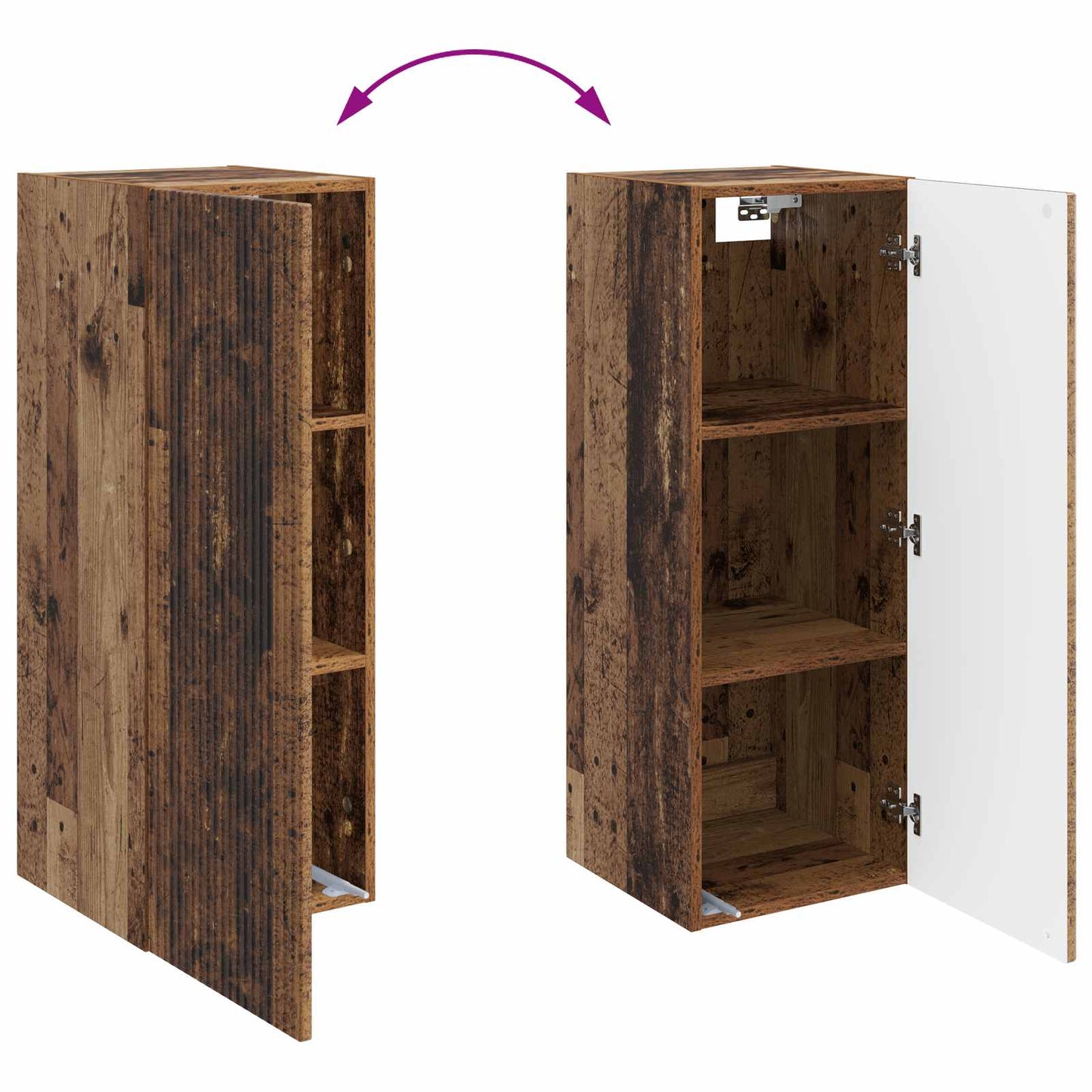Wall-Mounted Cabinet 33 x 34.5 x 90 cm Engineered Wood Old Wood